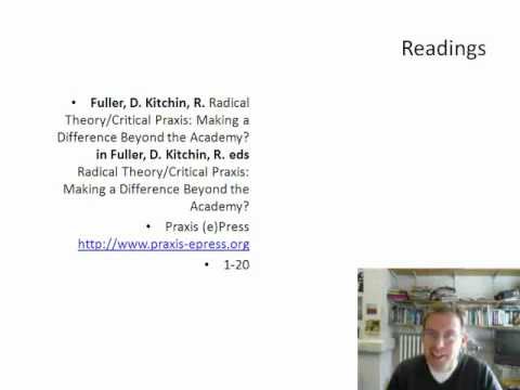 Critical Geographies: Radical Theory / Critical Praxis