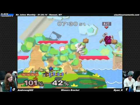 SSBM - Ryan K vs Andrewajt62 - No Johns Monthly