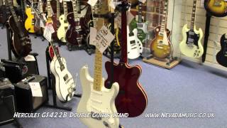 Video thumbnail for Hercules Auto Grab Dual Guitar Floor Stand GS422B - Quick Look @ Nevada Music UK by PMTV Portsmouth