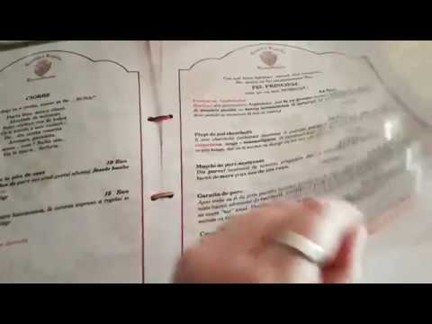 Meniul restaurantului Castelul Lupilor