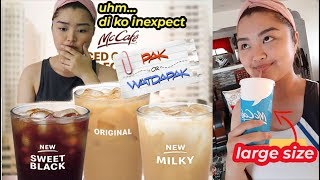 New Mcdo Iced Coffee Flavors + may LARGE na! / Pak or Watdapak