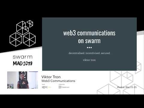 Viktor Tron  Web3 Communications | Swarm Orange Summit Madrid 2019