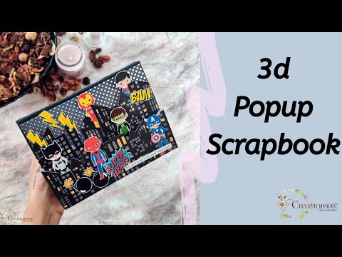 3d Pop-up Album - How to create pop-up page | tutorial | DIY | Scrapbook page
