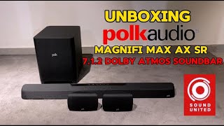Video thumbnail for POLK MAGNIFI MAX AX SR 7.1.2 DOLBY ATMOS SOUND BAR l Unboxing & Setup #polkaudio #soundbar by RJ Talkies