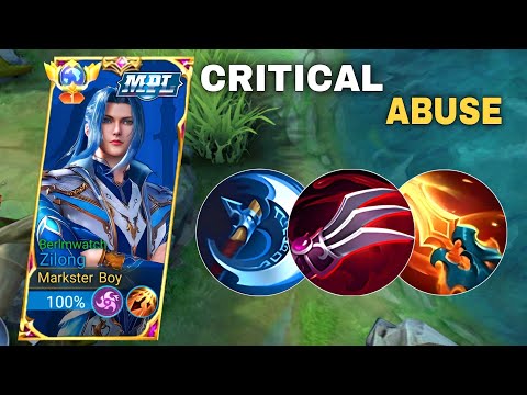 WOW!! ZILONG HACK CRITICAL PASSIVE ABUSE!!😳 (Auto Savage) ZILONG BEST BUILD 2023 | MLBB