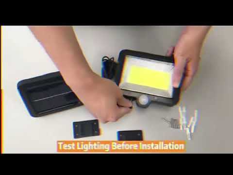 Proiector Solar cu 160 LED-uri COB, Senzori de Lumina si miscare