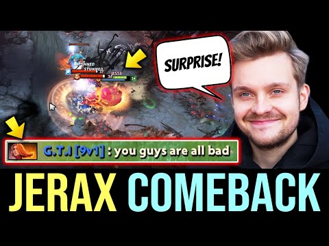 JerAx is just so good at COMEBACK - vs. tilted LINA DOTA 2