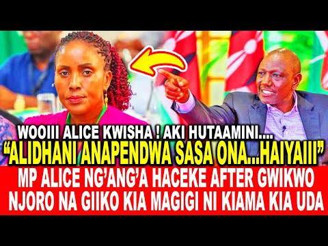 MP ALICE NG’ANG’A HATES AFTER GWIKWO NJORO HAS BEEN ABLE TO KEEP KIAMA AWAY FROM UDA