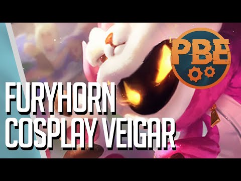 Furyhorn Cosplay Veigar Skin Gameplay | PBE German