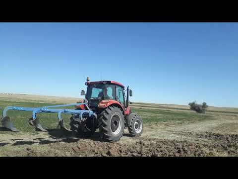 Case ih jx 75c Tarla sürümü ( ağır toprakta 4.13 numara pulluk)
