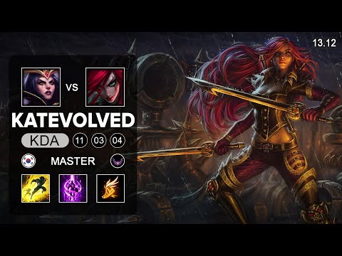 KatEvolved Katarina vs LeBlanc Mid - KR Master - Patch 13.12 Season 13