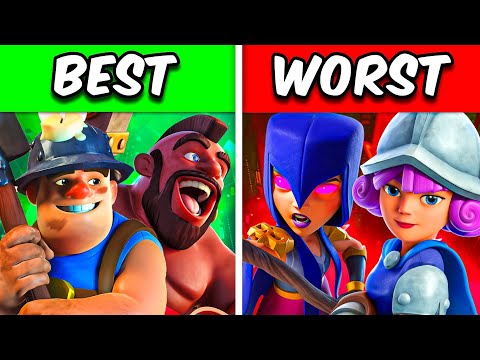 BEST vs WORST Cards in Clash Royale