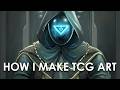 How I Draw My TCG Art For Something Like Magic The Gathering
