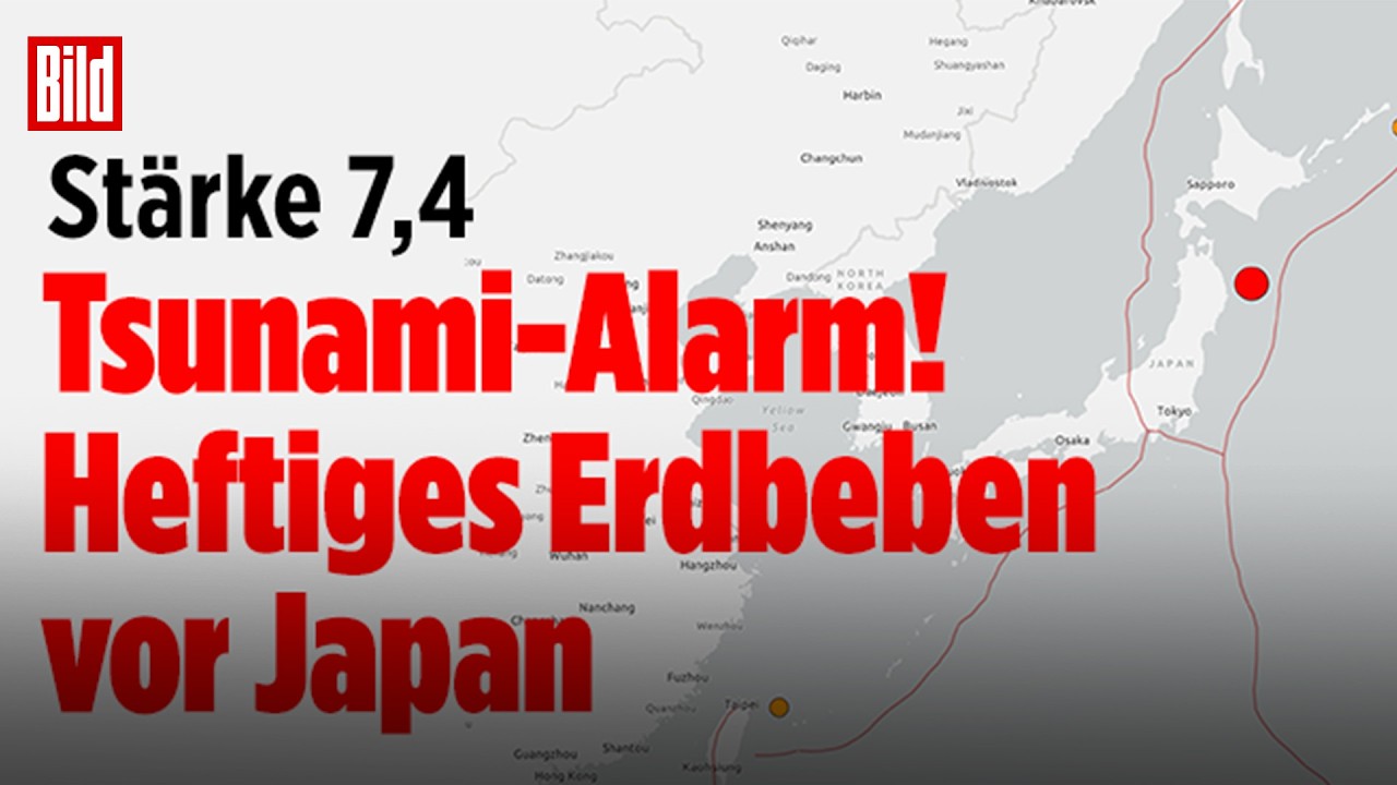 Tsunami-Warnung in Japan: Schweres Erdbeben erschüttert Nordküste! Jetzt drohen 3 Meter hohe Wellen!