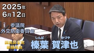 2025年6月12日【国民民主党】榛葉 賀津也　外交防衛委員会