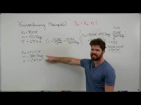 Zinsrechnung. Unterjährige Verzinsung. Einfache Zinsrechnung.