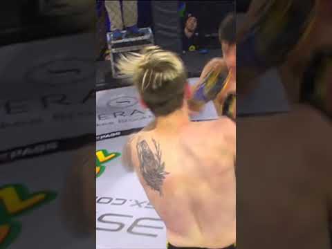 INSANE #BRAWL ENDS IN TKO FINISH AT APFC #MMA | #SHORTS