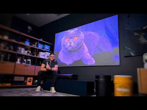 MONTEI UM CINEMA EM CASA AQUI NO ESTÚDIO GT! Troquei a TV 4K por um PROJETOR 4K 🎥🍿
