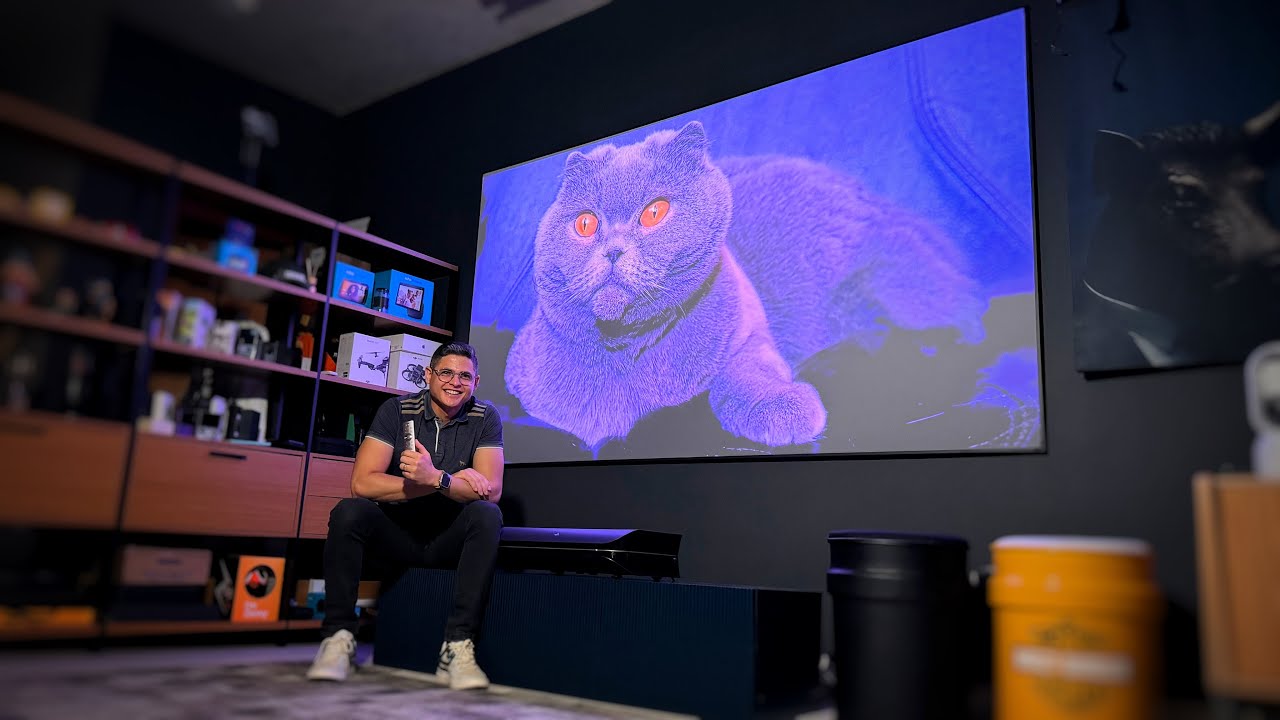 MONTEI UM CINEMA EM CASA AQUI NO ESTÚDIO GT! Troquei a TV 4K por um PROJETOR 4K 🎥🍿