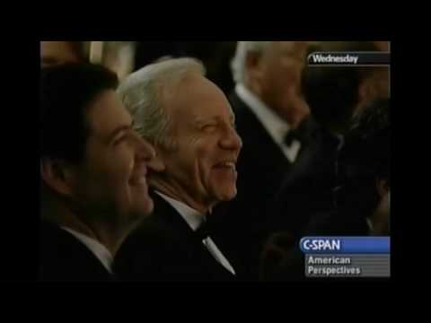 Trailer still: Phil Donahue and Ellen Spiro’s documentary scenes juxtaposed with congressional footage