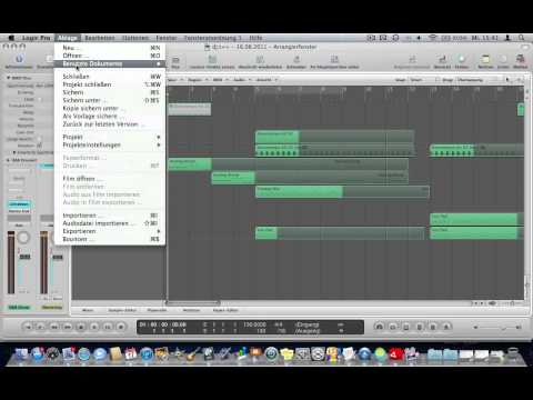 Logic Projekte speichern