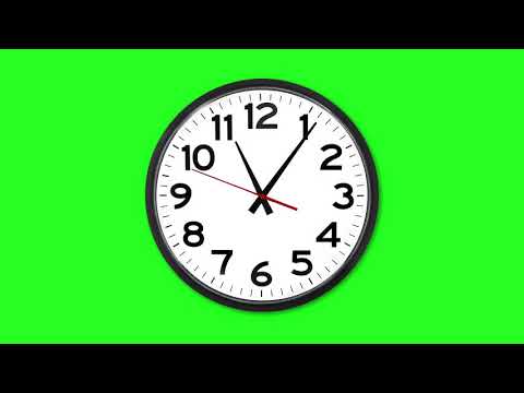 4k Green Screen Wall Clock Time Lapse | Very Fast Clock 12 hour | Analog Clock Watch | Running Time