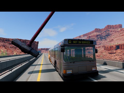 Giant Destructive Hammers VS Cars #4 ► BeamNG Drive