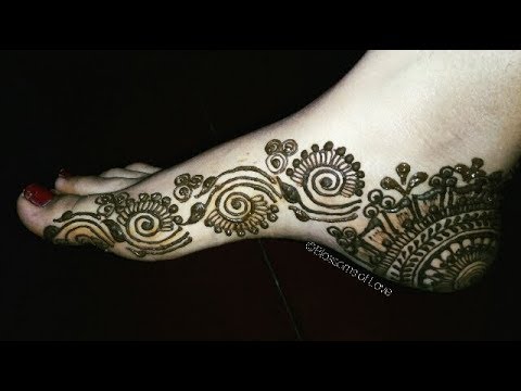 Leg mehndi design मेहंदी डिज़ाइन || Heavy Side Leg Mehndi Design For Teej || Step by Step tutorial