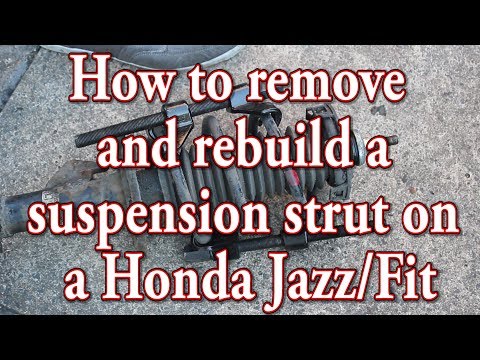 How to remove and rebuild a Honda Jazz/Fit suspension strut/spring/top mount
