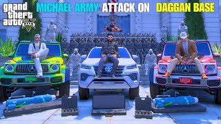 MICHAEL ARMY ATTACK ON DAGGAN SECRET BASE ! GTA5 GAMEPLAY CINEMATIC @Tecnogamerz