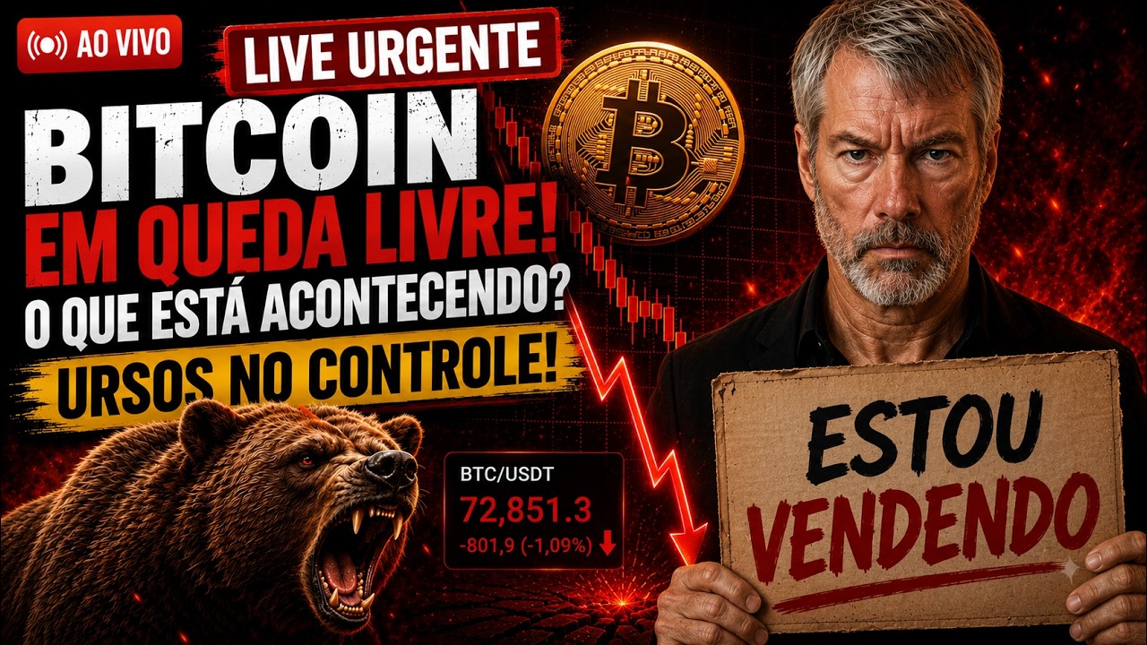LIVE EXTRA! URGENTE - BITCOIN EM QUEDA LIVRE! O QUE ESTÁ ACONTECENDO? FUD FORTE E URSOS NO CONTROLE