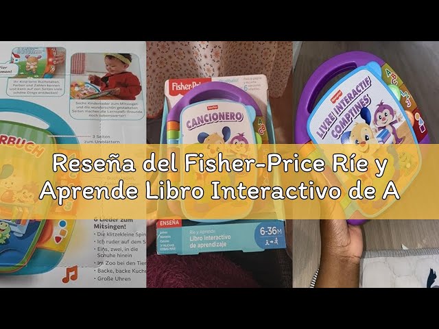 Vídeo relacionado con Fisher-Price Ríe y Aprende Libro Interactivo de Aprendizaje Cancionero, Juguete con Luces y Sonidos para bebé +6 Meses, versión español (FRC69)