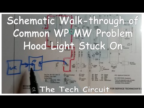 #32 - Whirlpool Microwave Light Won't Turn Off - Schematic Walkthrough