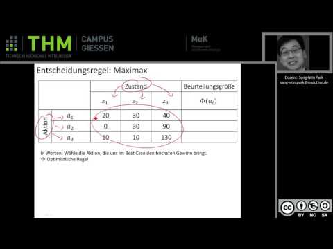 BWL - Entscheidungstheorie: Maximax-Regel