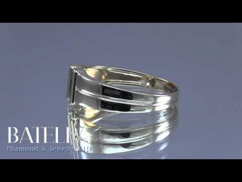 0.07 Carat E-F VVS2-VS1 Ex Natural Round Diamonds Men's Ring Band 14K Yellow Gold / RD 00539