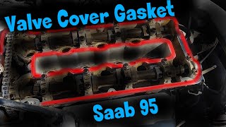 Oil Leak? → Valve Cover Gasket Replacement Saab 95 DIY (easy)