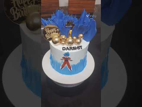 Goku Theme Cake 🎂 #simple design #cake#cakedecorating