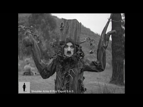Charlie Chaplin - Disguised as a Tree - Shoulder Arms (clip)