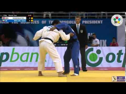 Judo 2014 Grand Prix Ulaanbaatar: Khasbaatar (MGL) - Mollaei (IRI) [-73kg]