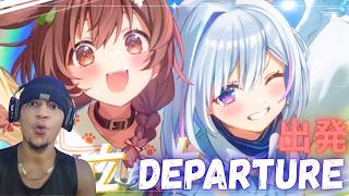 Departure! / 戌神ころね × 天音かなた(REACTION VIDEO)