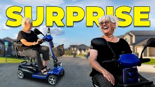 We gave her a new Mobility Scooter and her reaction was priceless!