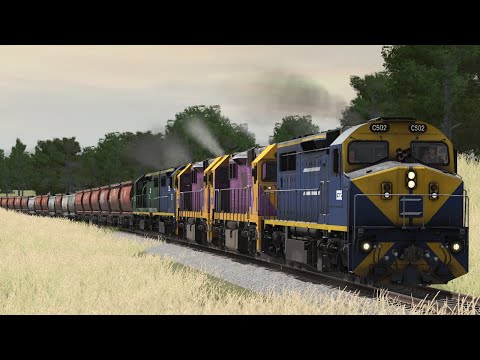 SSR 6CM5 with locos C502, N457, N469, C505 & C510 passing James Town in Trainz 22