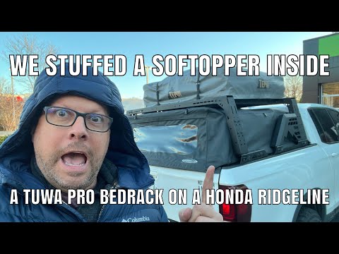 Honda Ridgeline Softopper INSIDE a Tuwa Pro MOAB Bed Rack! YOU CAN DO IT!