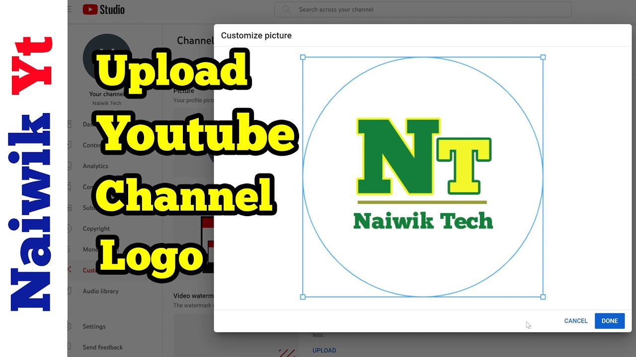 How to upload Logo to Youtube Channel
