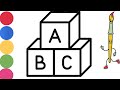 How To Draw Blocks How To Color Kids Blocks Easy Drawing Tutorial Kids Tutorial For Making Toys