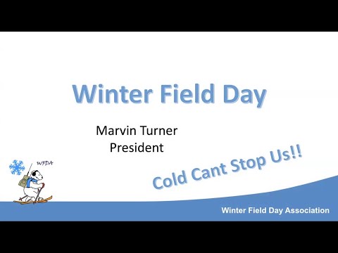 Winter Field Day 2026 ~ 01/09/2026