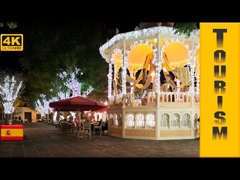 La Orotava bei Nacht - Weihnachtsbeleuchtung, Dezember 2021 - Im Norden von Teneriffa