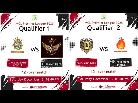 🏏 LIVE | MCL Premier League 2025: Semifinals | Anand Vihar Ground