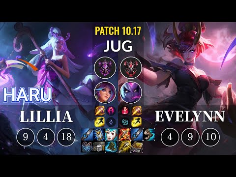 HLE Haru Lillia vs Evelynn Jungle - KR Patch 10.17