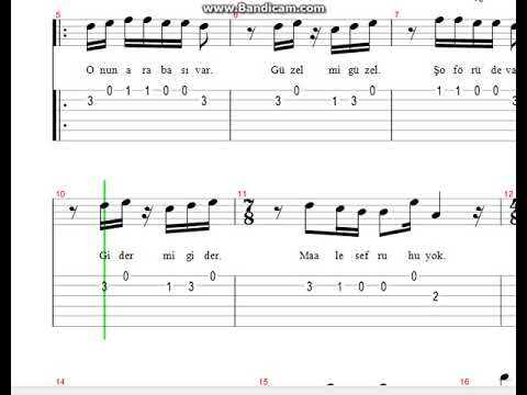 Mustafa Sandal   Araba  Nota   Tab